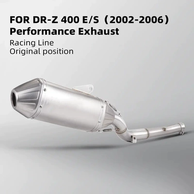 Suitable for Motorcycle Drz400 Modification, Mid and Tail Section Exhaust Pipe Combination Set, 2002-2022