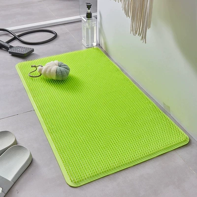 Avtomobil döşəmə paspasları – Large Non-Slip Shower Room Mat - massage-soft-spikes-green-34cm-x-67cm