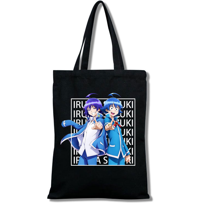 入间同学入魔了！学生单肩收纳袋男女简约印花购物袋手提帆布挎包