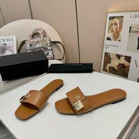 平底拖鞋女夏外穿2025新款夏天方头一字拖外贸大码凉拖鞋工厂批发