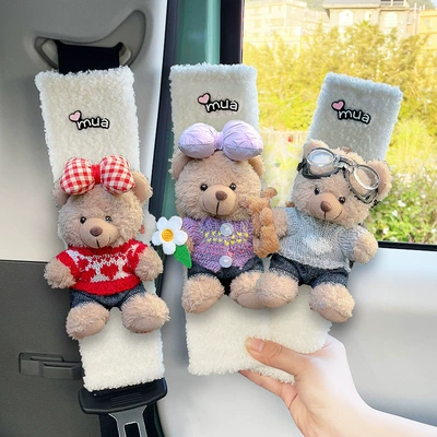Seat belt shoulder pad – Teddy Fluff Car Seat