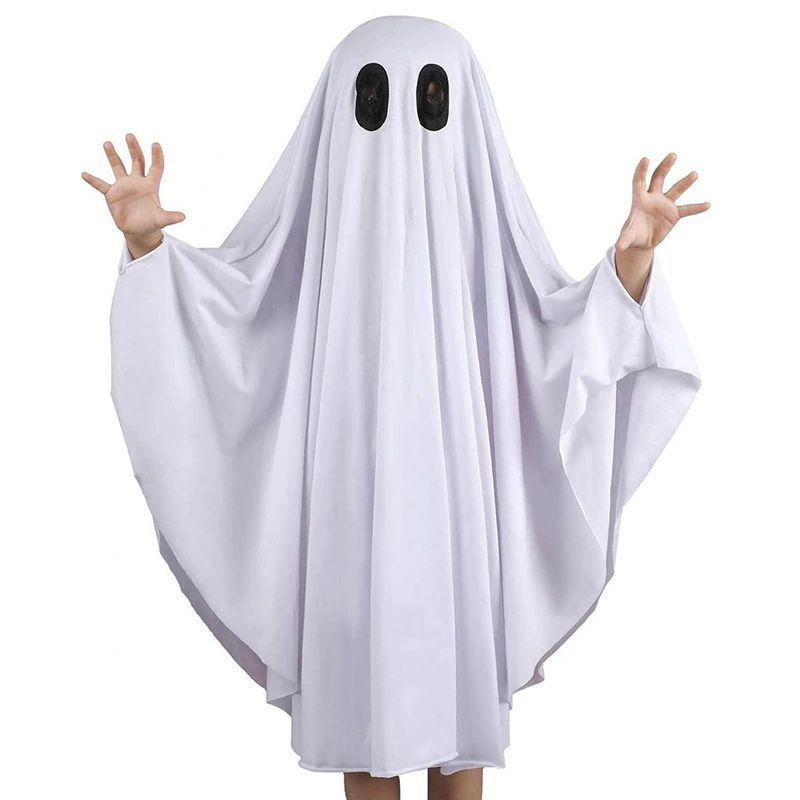 Трансграничный новый детский взрослый белый призрачный плащ Хэллоуин Cos призрак фестиваль тематические вечеринки одеваются костюмы