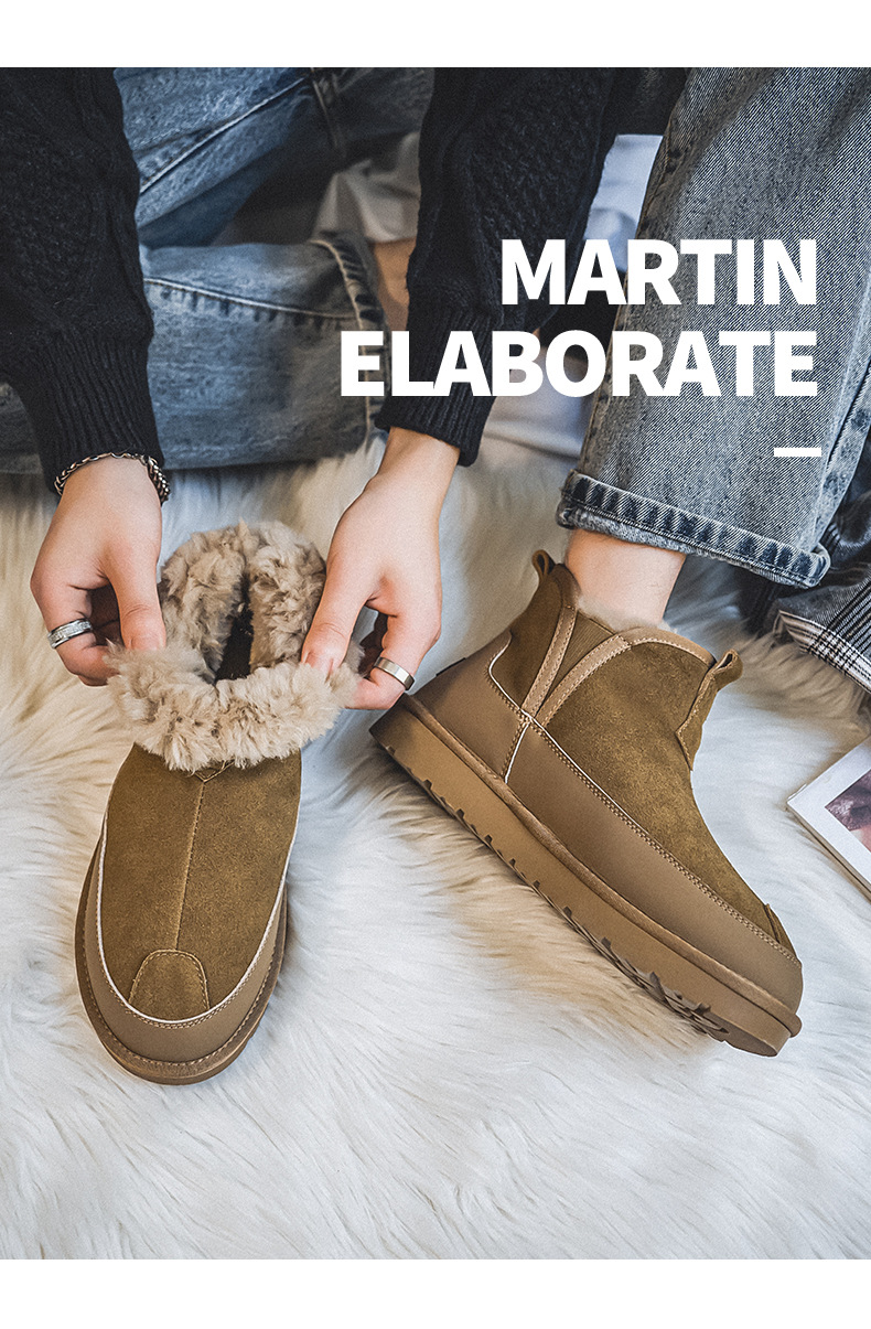 3123 Μπότες χιονιού ανδρικές 2023 φθινόπωρο και χειμώνα νέα βελούδινα ζεστά βαμβακερά παπούτσια βορειοανατολικά για το σπίτι υπαίθρια χειμερινά ανδρικά παπούτσια_voghion.com