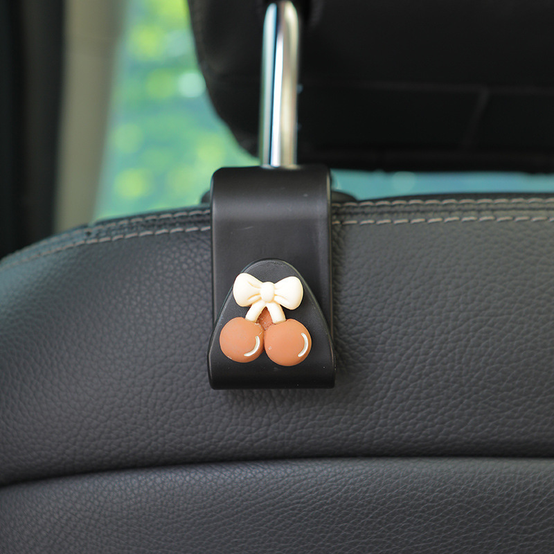 Gargancho de automóvil asiento interior de automóvil trasero multifuncional objeto invisible pequeño gancho de dibujos animados almacenamiento de automóviles artículos de decoración interior