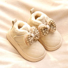 幼儿棉鞋女宝宝软底小童公主鞋棉靴女童加绒加棉短靴婴儿鞋子冬
