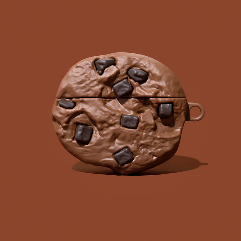 Chocolate Cookie-Style Protective Case Suitable for AirPods Pro 3Rd Generation, 4Th Generation, Pro 2Nd Generation, and Apple Bluetooth Earphones
