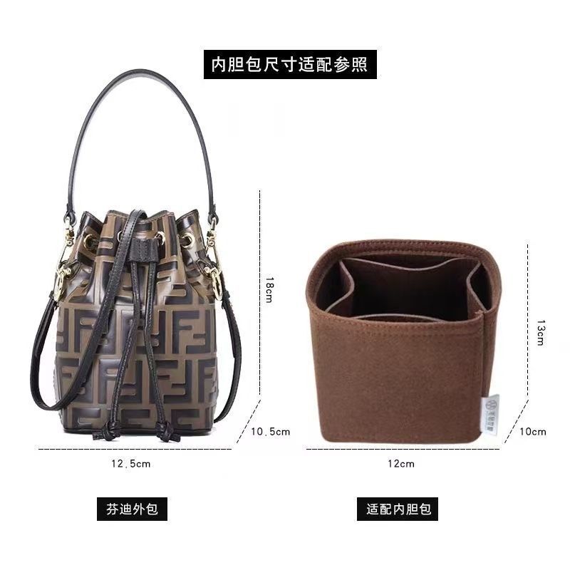 Suitable for Fendi Mini Fendi Bucket Bag Inner Liner, Simple and Ultra-Light Bag-In-Bag Organizer for Storage and Organization
