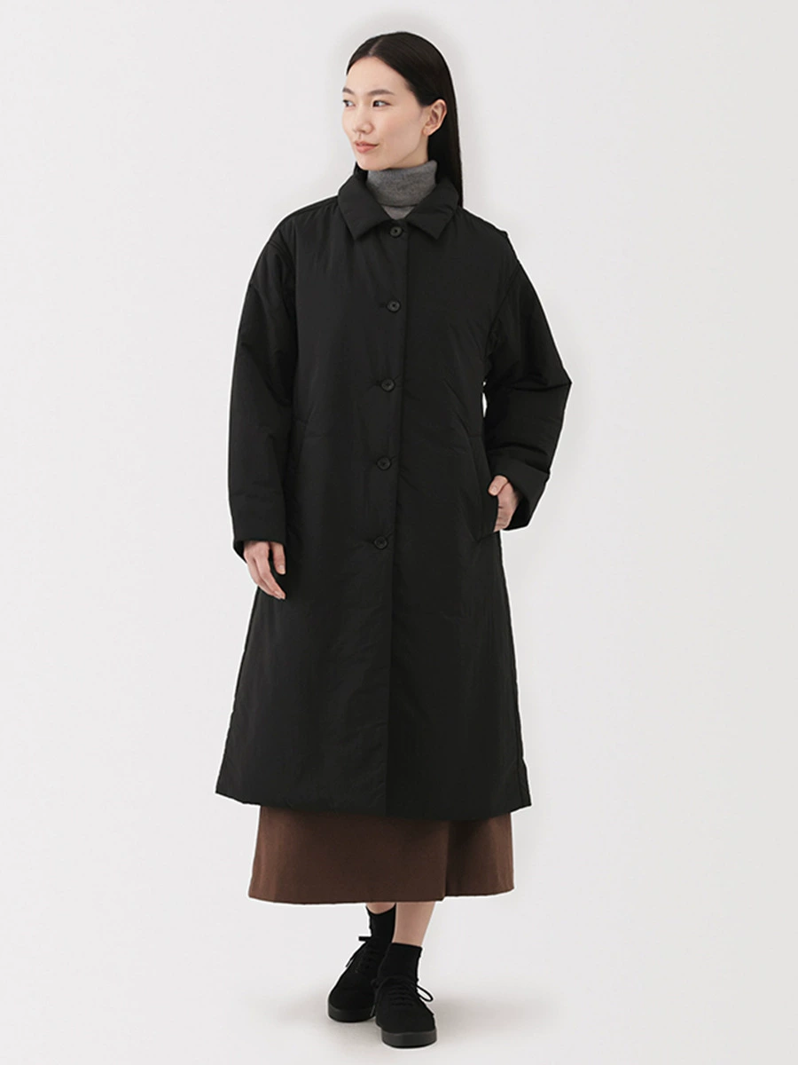 Down jacket, quilted waterproof Japanese trench coat, adds volume, plus size