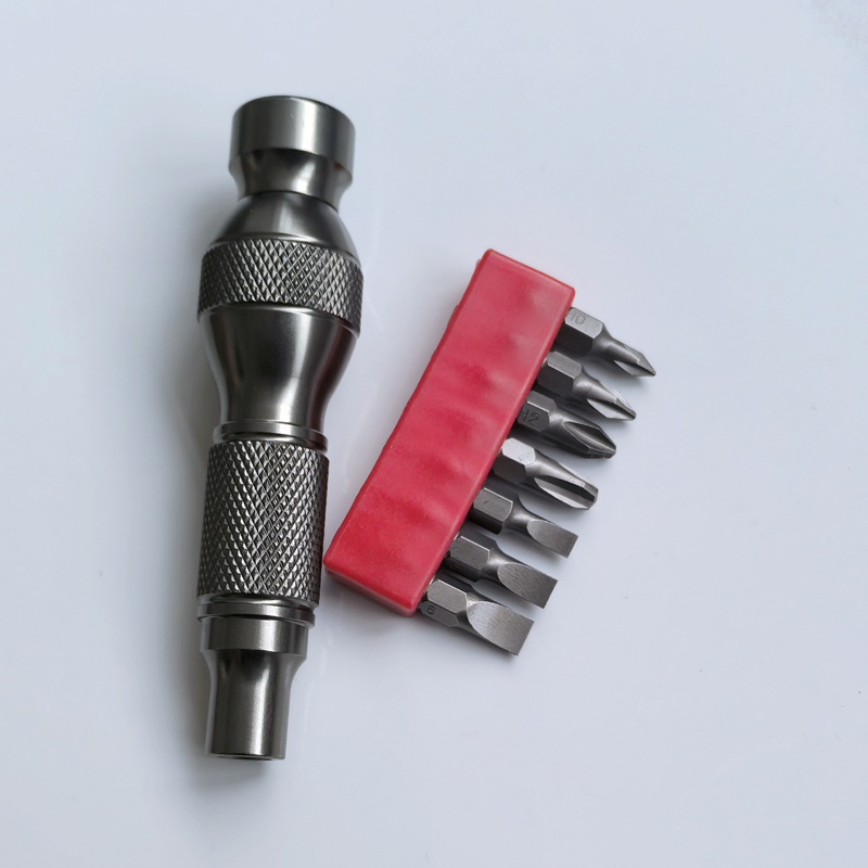 6.35mm磁吸手动铝合金手柄轴承螺丝刀改锥适用1/4寸起子六角批头