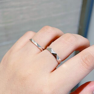 Platinum pt950 natural diamond ring couple ring wedding ring diamond face personality Joker water shell gold wholesale