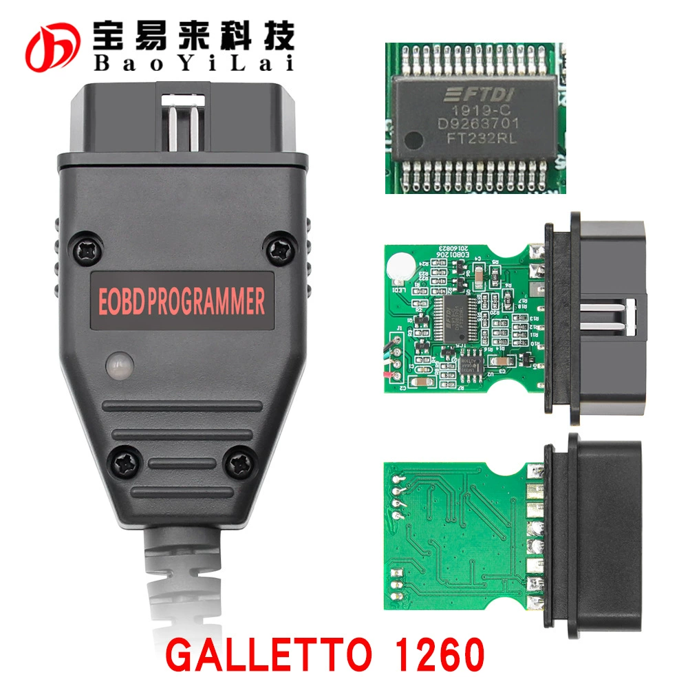 Galletto 1260 ЭБУ БД кисть письмо линия программирования FT232RL чип EOBD2 Flasher