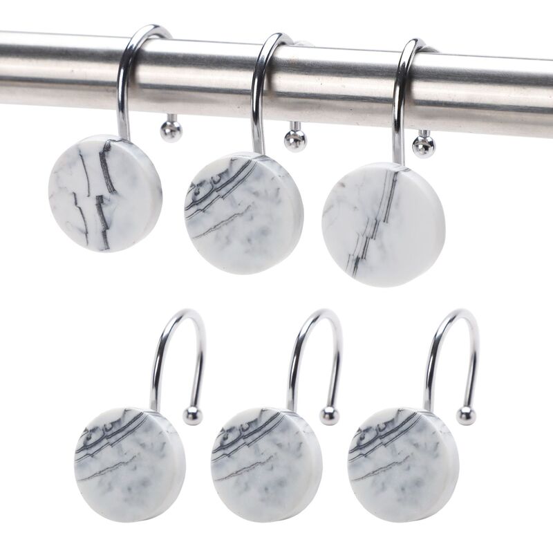 Cross-Border special for new imitation marble shower curtain hook curtain buckle hanging ring curtain partition curtain factory wholesale