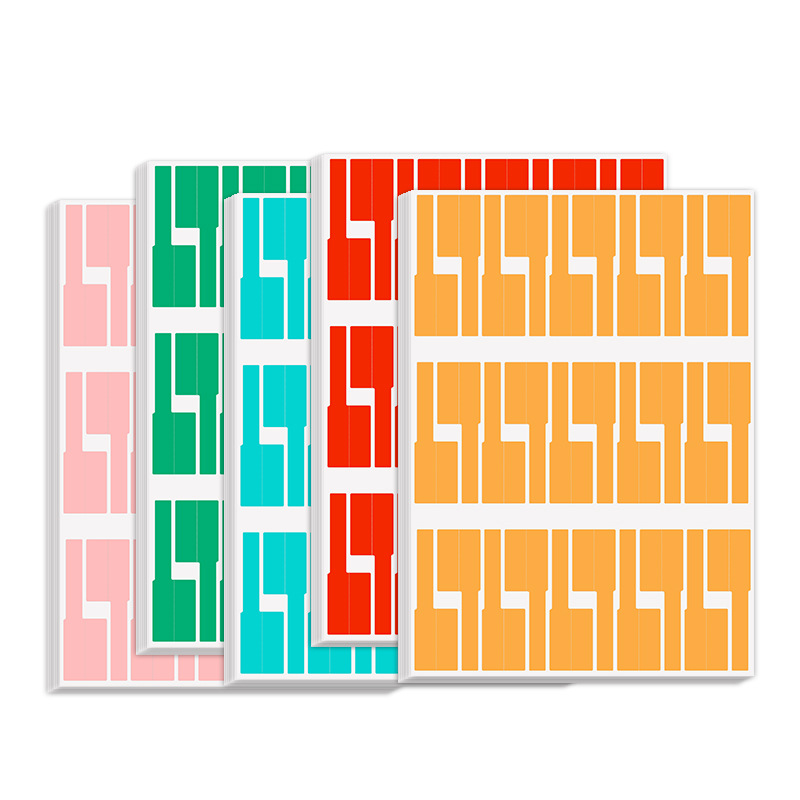 Color P-type cable de comunicación etiqueta de papel sintético adhesivo etiqueta de cableado impresa pegatinas