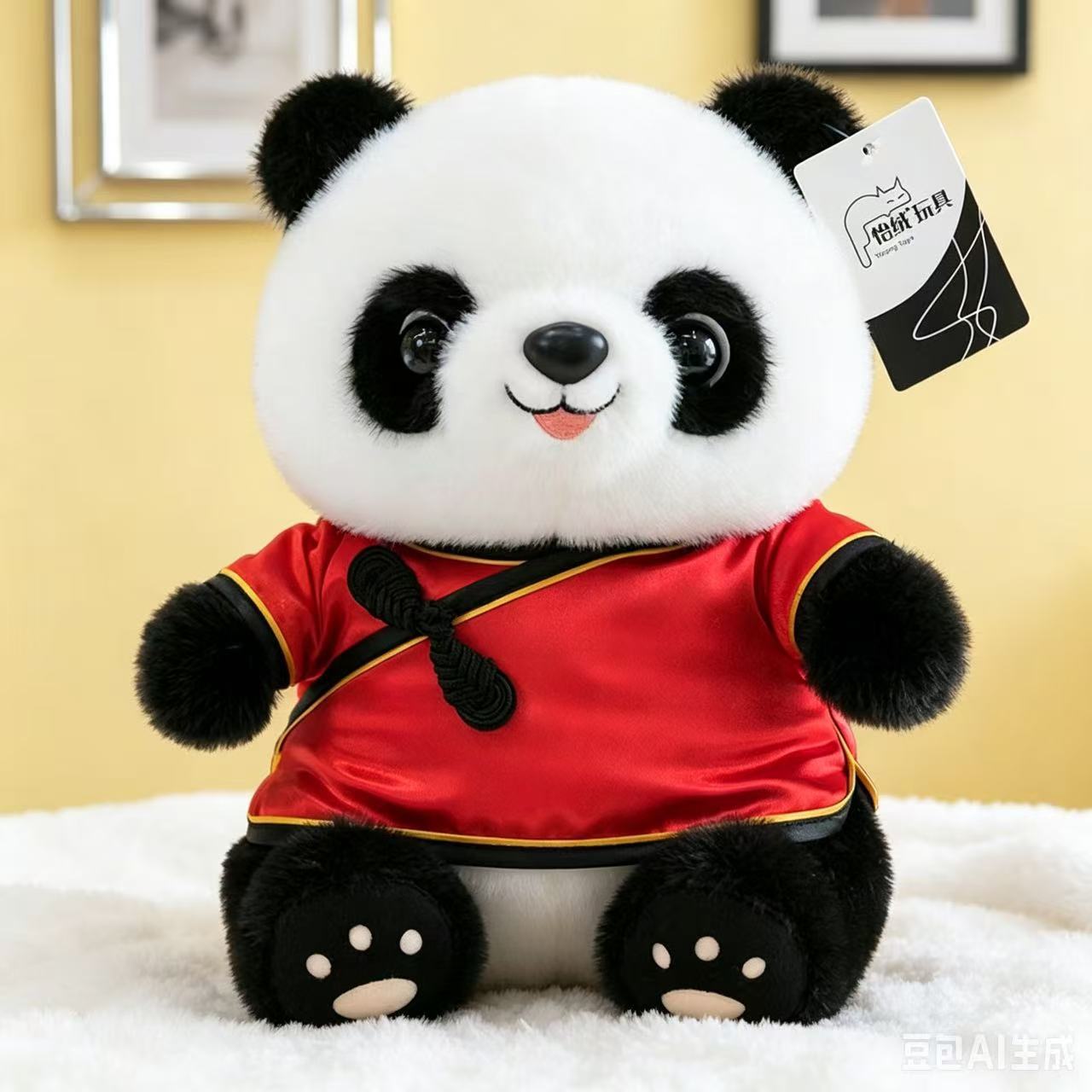 Cute panda muñeca peluche Sichuan panda gigante muñeca colgante creativo regalo hecho a mano logotipo al por mayor