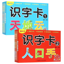 2册装 幼升小阳光宝贝 识字卡1+识字卡2 有图识字彩色卡3-6岁宝宝