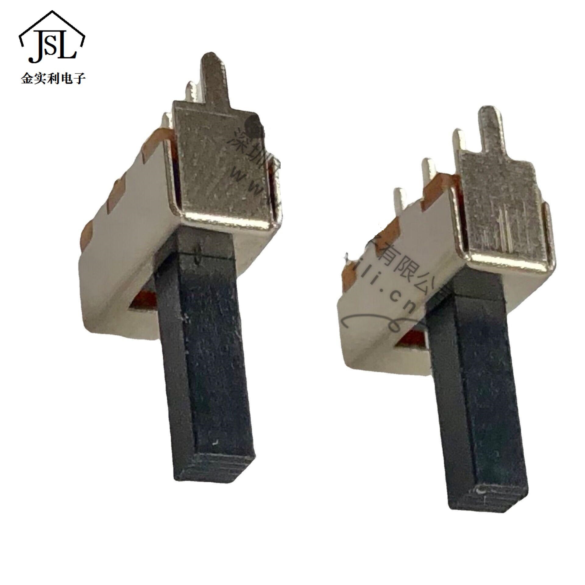 厂家直销 供应高品质SS-12F44 两档立式 滑动 带支架拨动开关 3脚