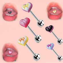 欧美舌环舌钉爱心心形蝴蝶穿刺饰品舌钉乳环跨境舌钉时尚穿刺饰品