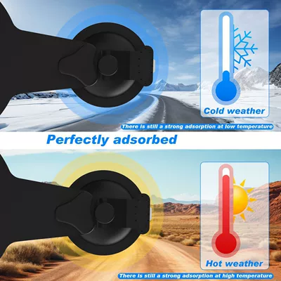 Roof rack mount with suction cup, plastic