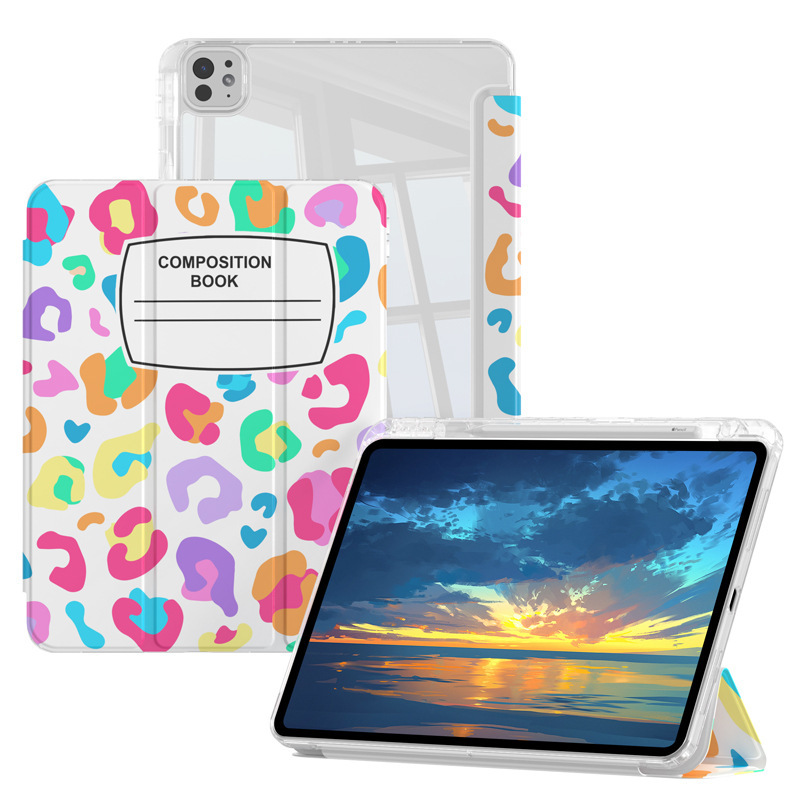 For Apple ipad10 protective case 10.2 flat air654 with pen slot pro11 tri-fold 12.9 anti-drop 9.7