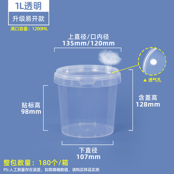 Source manufacturer fruit cut bucket plastic bucket round bucket…