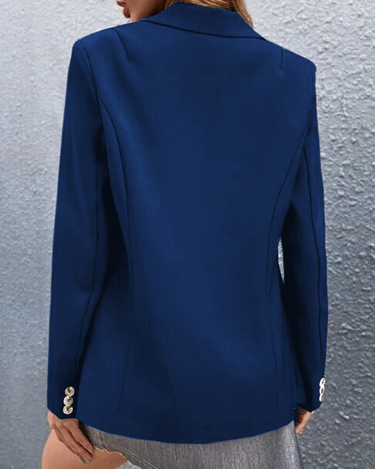 350g Weight Blazer Outerwear Type Long Sleeve Sleeve Length Single Breasted Placket Type Spandex, Polyester Fabric Type Blazer Tops Type Business, Cocktail Party Occasion Turndown Neckline Slim Fit Type Solid Color Pattern Spring, Autumn Season Women's Gender Elegant, Streetwear Style Women's Blazer Long Sleeve Blazers Elegant Streetwear Solid Color 25