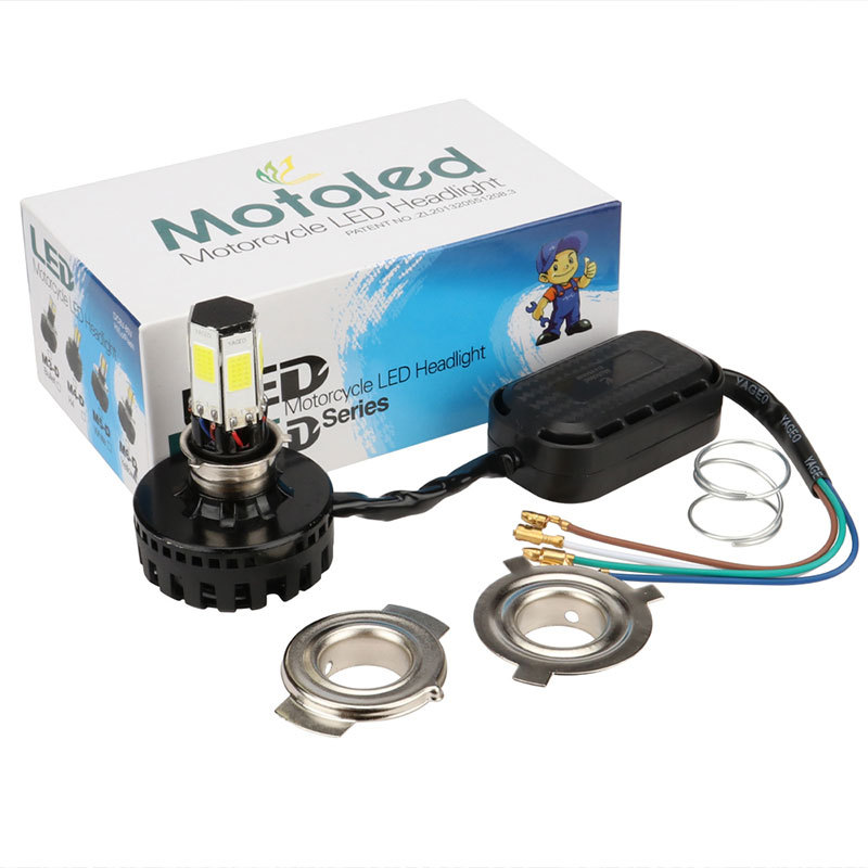 Motoled motocicleta lejos y cerca de la luz M6D6-side luminoso súper brillante faro motocicleta LED faro