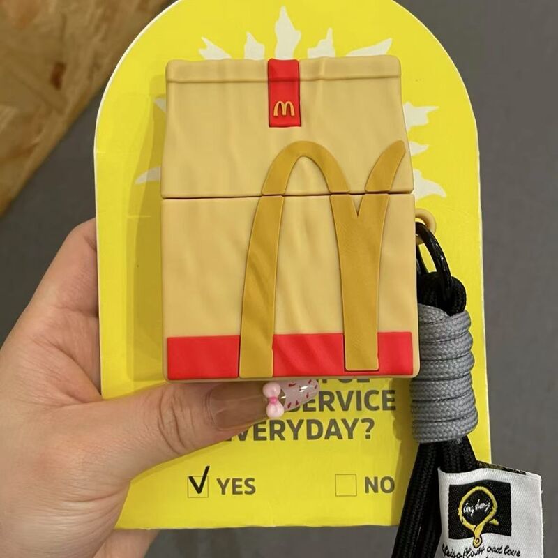 Suitable for Apple Protective Case Airpodspro3 Silicone Mcdonald's 1/2/3/4 Generation Suitable for 3 Headphone Bags