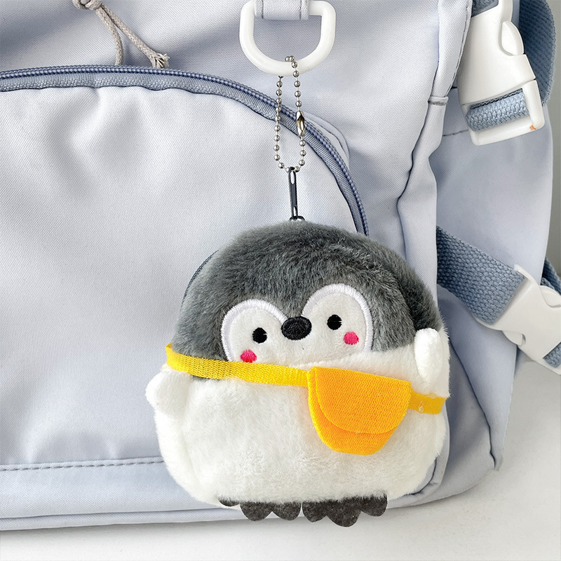 ネットの赤いかわいいショルダーバッグのペンギンの小銭入れの子供のぬいぐるみのイヤホンの収納袋の学生の携帯の収納袋の卸売り|undefined