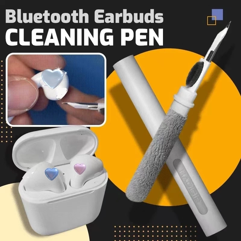 Cross-Border Three-In-One Headphone Cleaning Pen Portable Cleaner Bluetooth Headphone Multi-Functional Cleaning Set Stain Removal Pen