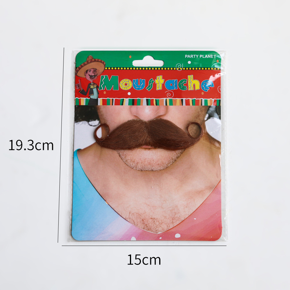 Amazon Halloween barba maquillaje props de baile cabello largo estilo de barba cabello de conejo barba simulación