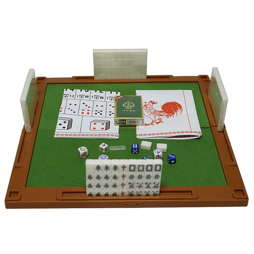 Mini six-in-one travel mahjong table four-in-one small mahjong fish shrimp crab poker game mahjong wholesale