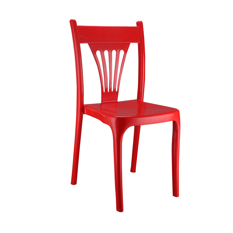 Silla trasera de plástico engrosada puesto grande Silla de comedor Silla de restaurante hogar al aire libre playa adulto rápido comedor silla de plástico taburete