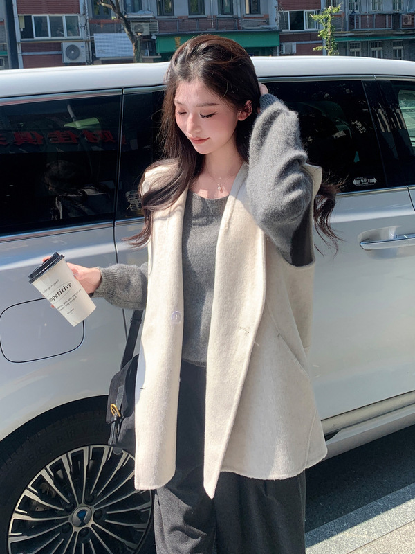 2025秋季新款女装羊毛呢马甲洋气时尚连帽背心百搭外套LS9651|undefined