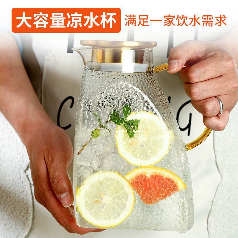 Summer capacious teapot for home use, explosion-proof glass tea