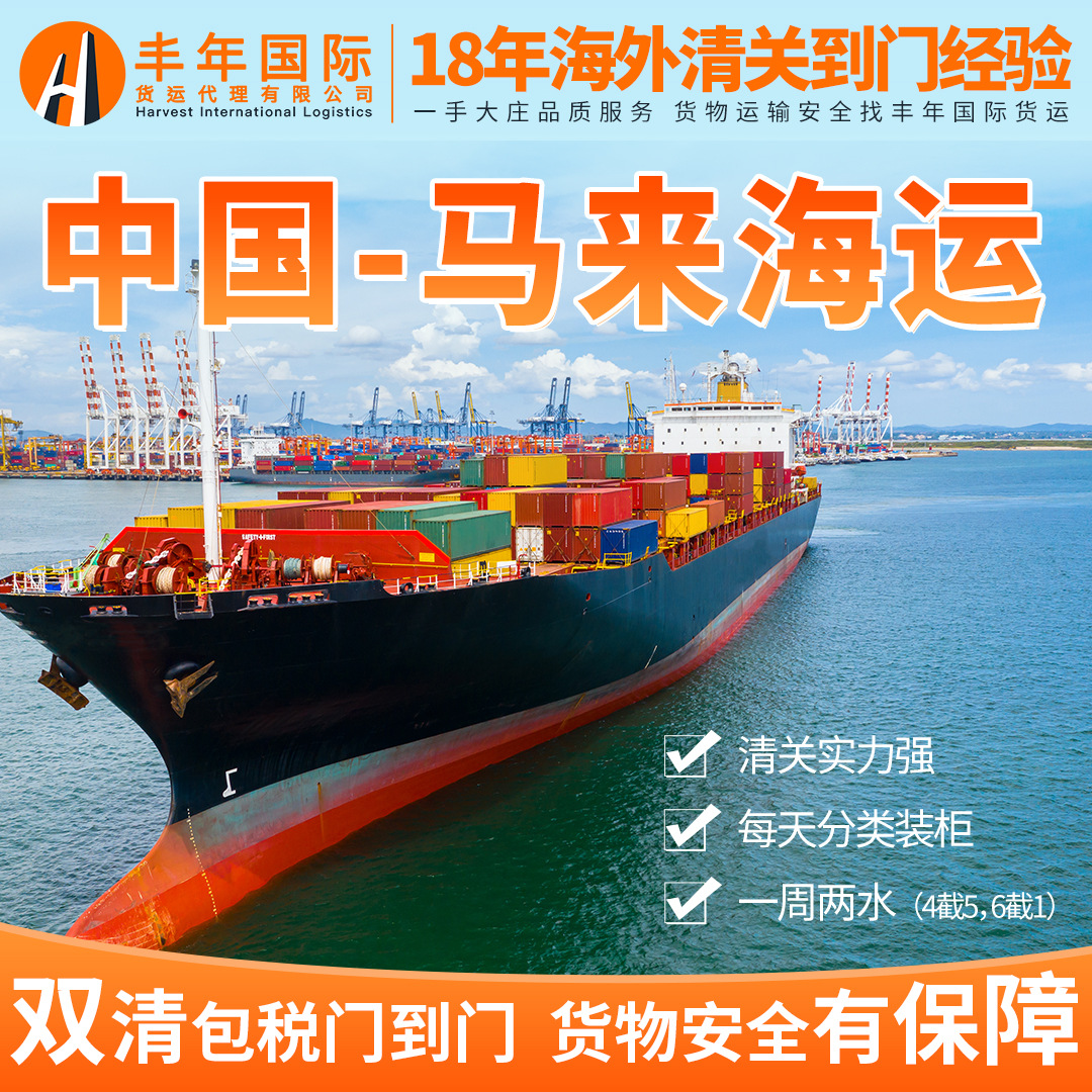 国际货代马来西亚海运专线 马来西亚散货拼箱整柜双清包税到门