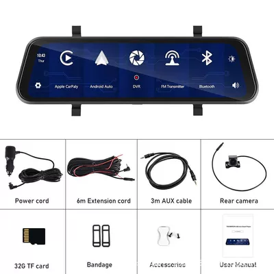 9.66inch Carplay Smart Screen Driving recorder - 966inch-carplay-front-and-rear-dual-recording