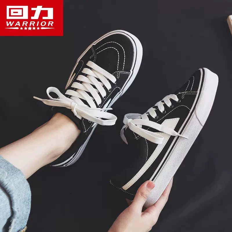 Парусиновые туфли Warrior мужские 2023 летние новые классические черные тканевые туфли с низким верхом Летние повседневные кроссовки для пар, модные