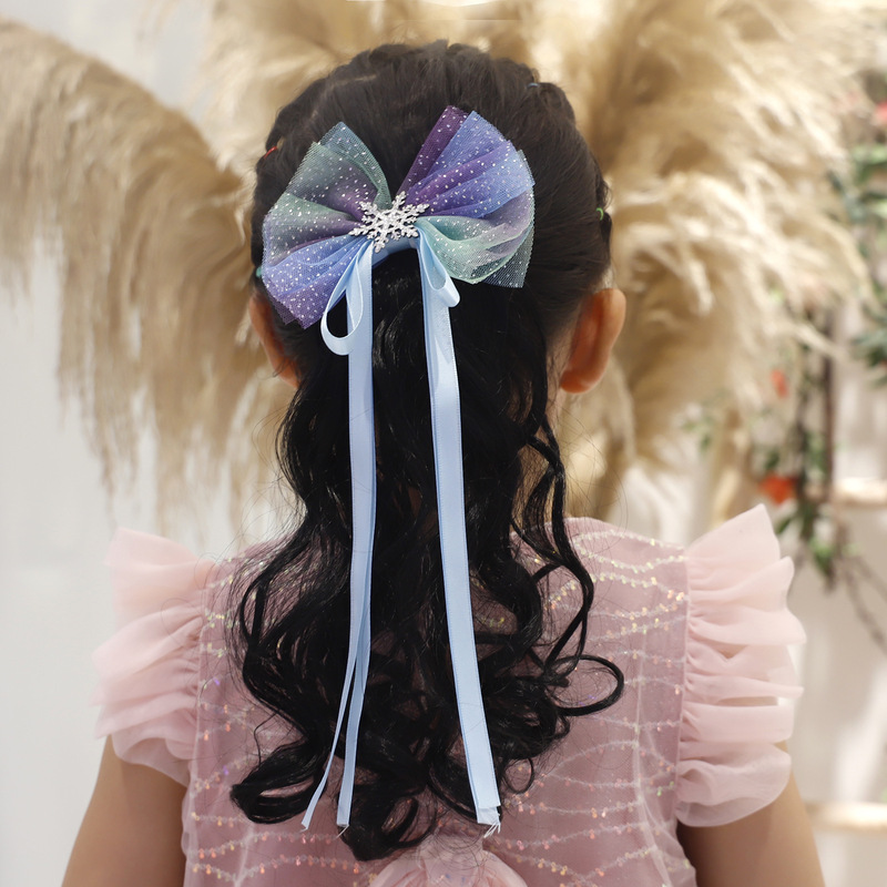 Children's Wig Double Ponytail Girl Cute Curly Hair Bow Headdress Available in Multiple Colors