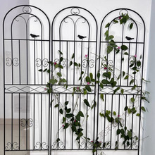 藤本月季爬藤架铁线莲种植花园栅栏户外花架支撑杆铁艺植物攀