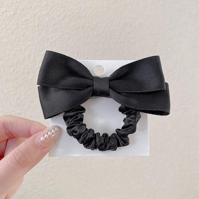 Perlas de terciopelo de alta sensación, anillo de cabello de intestino grande, temperamento femenino elegante, cuerda de cabello de cola de caballo baja, cuerda de cabello de alta elasticidad no dañada