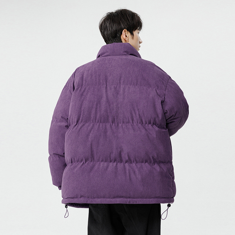 Más rápido 2023 Invierno de moda abrigo de algodón acolchado de los hombres engrosado cálido pana de los hombres jóvenes y de mediana edad abrigo de algodón acolchado de pana