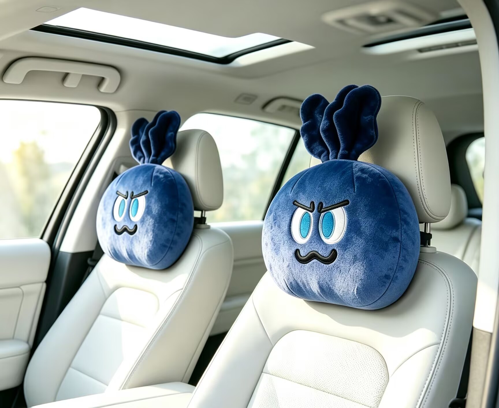 Car headrest cartoon plush toy, Mayday merchandise, cute decorative pillow, car headrest and neck pillow