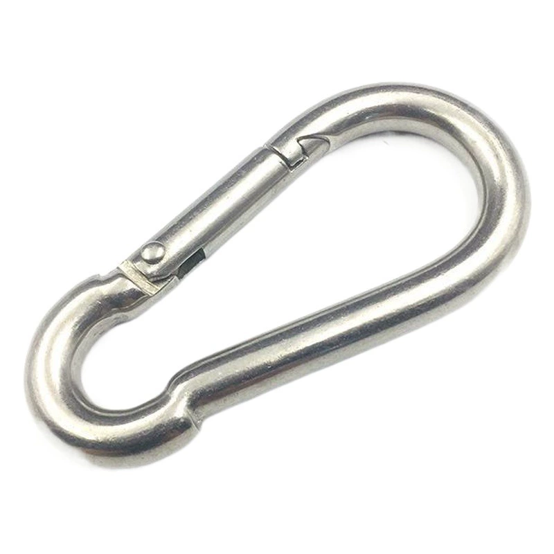 304 нержавеющая сталь пружинная Пряжка пружинный крюк простой крючок Карабин собачья цепь Пряжка трос Быстрый подвесной крюк безопасности
