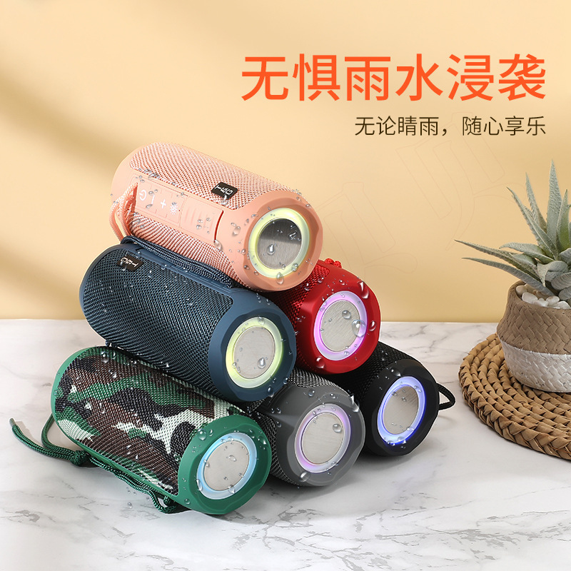 国境を越えて人気のある無線bluetoothオーディオtg227布芸bluetoothスピーカー防水ポータブルusbカードサブウーファ|undefined