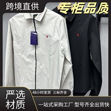 刺绣标休闲老干部拉夫纯元外套男女宽松立领衬衫小马战马情侣专柜