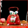 Красно‑зёленая сумка‑тоут, красный вариант (снеговик)