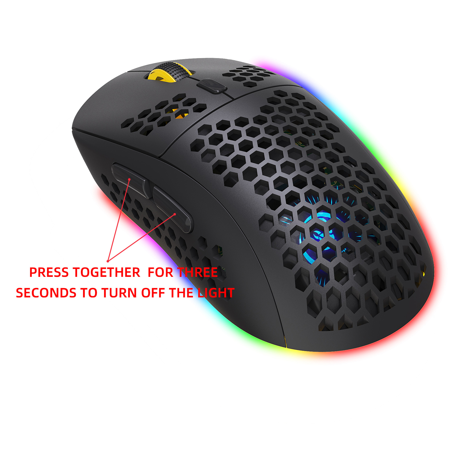 New 2.4G RGB Glow Wireless Gaming TYPE-C Charging Mouse 750mAh_voghion.com