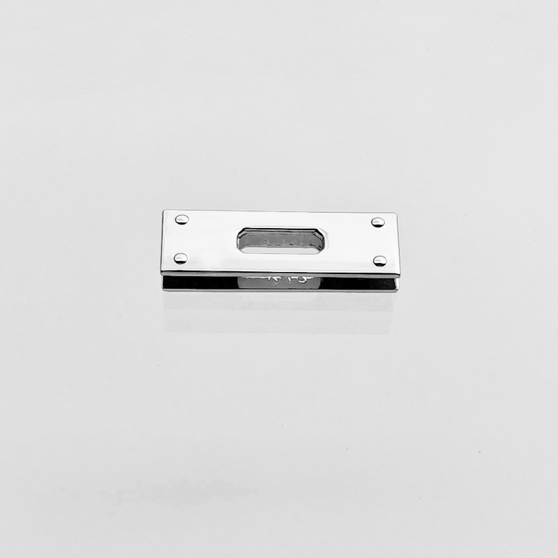 Accesorios metálicos rectangulares de placa de bloqueo doble D gancho de tornillo de bloqueo arco pequeño platino Kelly bolso de mujer tornillo de clavo