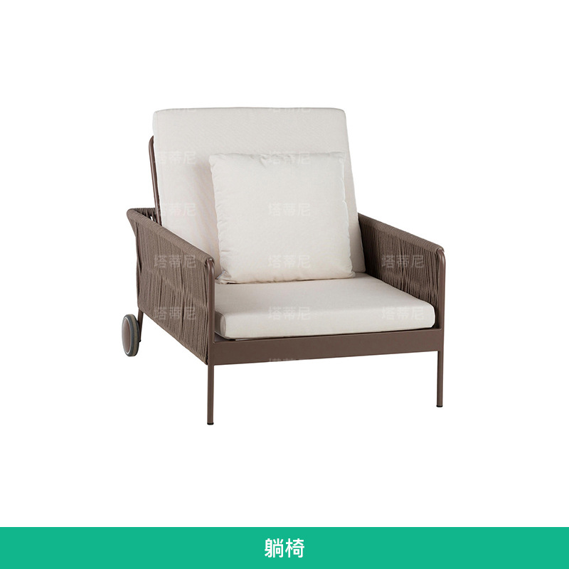Sofá de exterior para villa, patio, terraza, sala de estar, muebles de ratán para jardín, balcón, conjunto de sofá y mesa de café