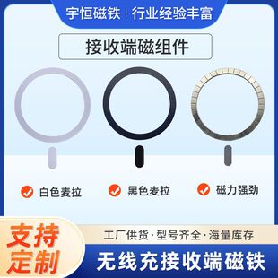 Factory customized wireless charging receiving end magnet double-sided adhesive Iphone15 mobile phone patch magsafe magnetic attraction